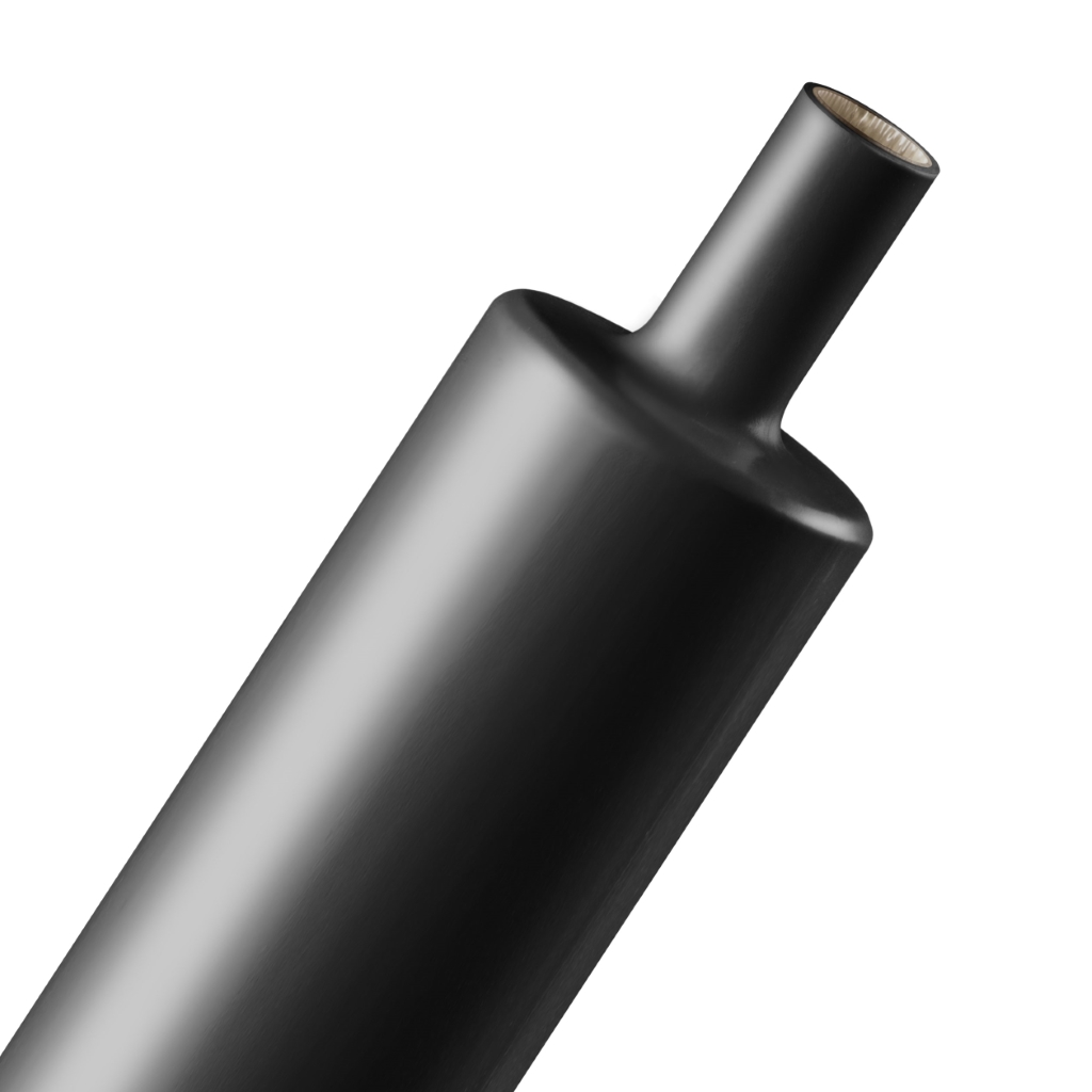 6" 25pcs 1 1/4" BLACK Dual-Wall Adhesive Lined 3:1 Heat Shrink Tubing 